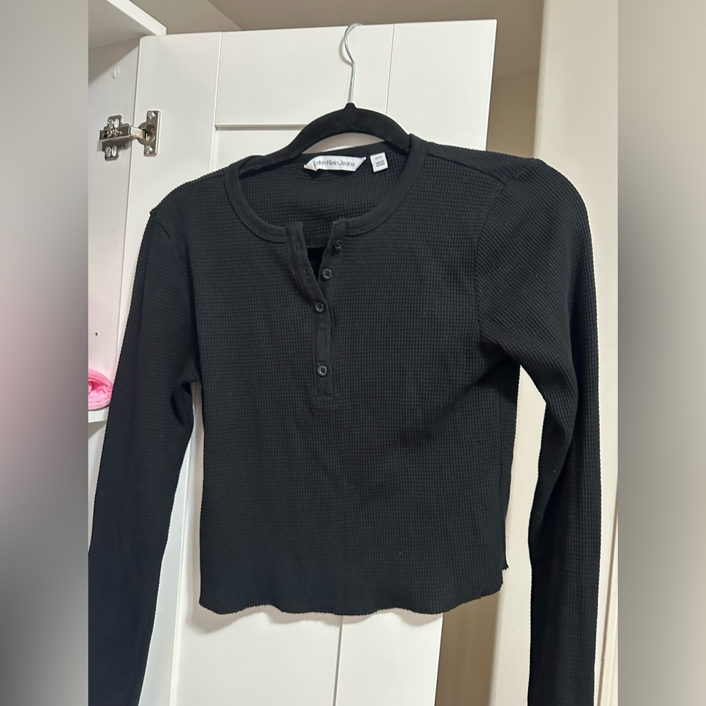🖤 Calvin Klein Long sleeved Waffle Top🖤